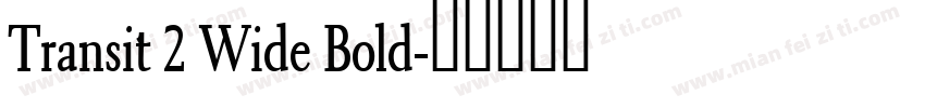 Transit 2 Wide Bold字体转换